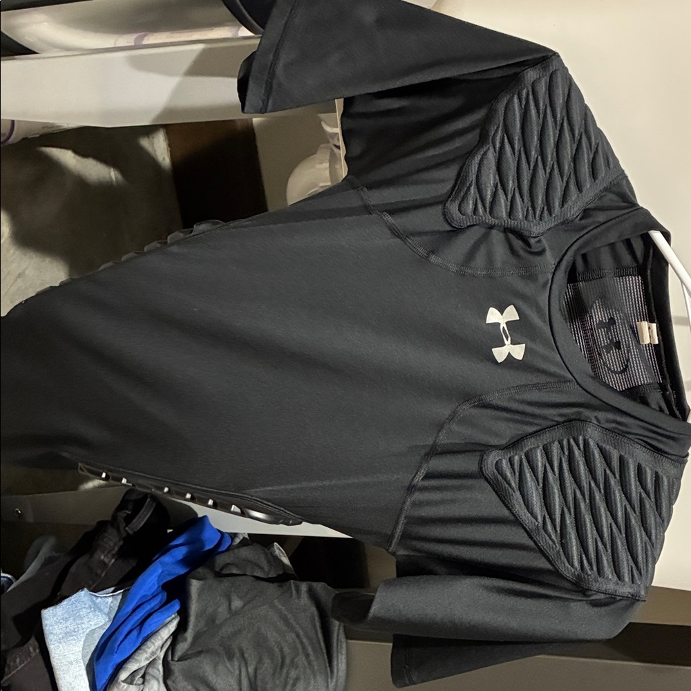 Under Armour football compression shirt with pads
